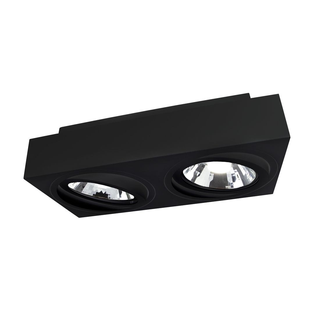 Pohled Mirora Ar111 X2 s povrchovou montáží Gu10 250 V Ip20 293 X145 X 85 mm černá obdélníková pohyblivá Mirora Ar111 X2 s povrchovou montáží Gu10 250 V Ip20 293 X145 X 85 mm černá obdélníková pohyblivá