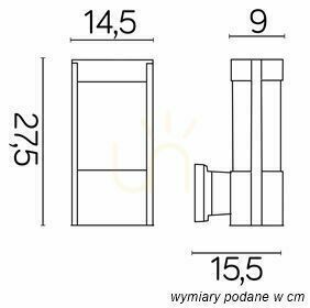 Venkovní nástěnné svítidlo SU-MA Elis černé IP54 E27 TY 0651 BL small 2