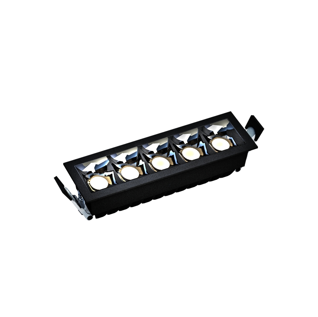 Pohled Mřížka Model L Flush Mount 47x45x147 mm, 12 W, 45°, barva černá Mřížka Model L Flush Mount 47x45x147 mm, 12 W, 45°, barva černá