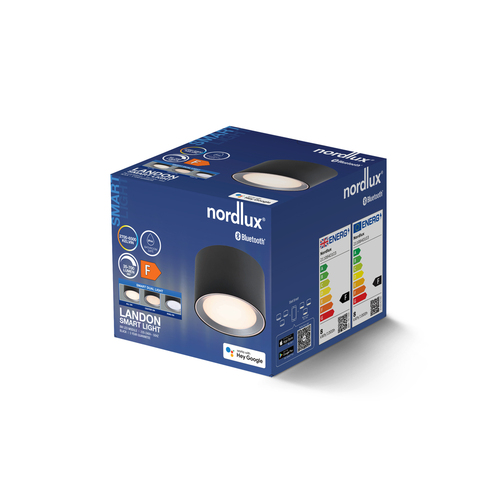 Kontrola Stropní svítidla LandonSmar Nordlux LED Metal Black