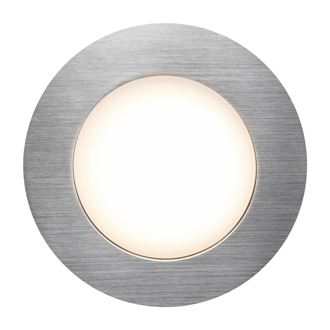LEONIS Nordlux LED flush-mounted luminaire Plastic Brushed nickel