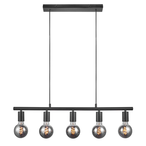PACO Nordlux E27 5x25W Kovová závěsná lampa černá small 0
