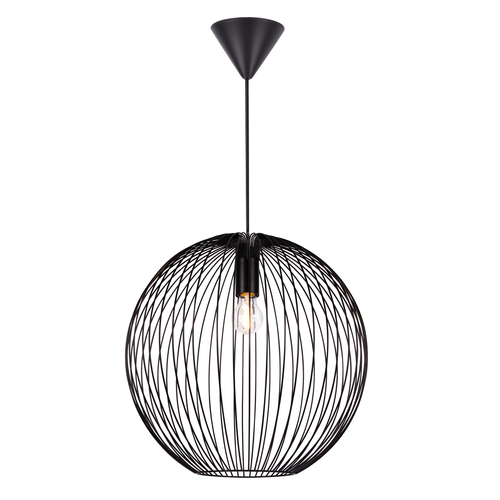 Kontrola BERONI Nordlux E27 60W kovová závěsná lampa černá