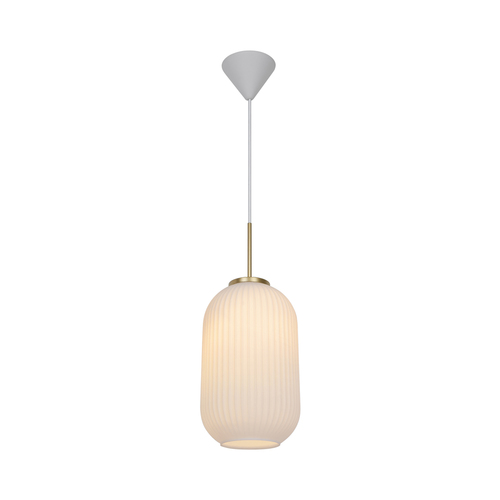 Kontrola Závěsná lampa MILFORD Nordlux E27 40W Skleněná bílá