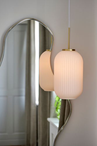 Kontrola Závěsná lampa MILFORD Nordlux E27 40W Skleněná bílá