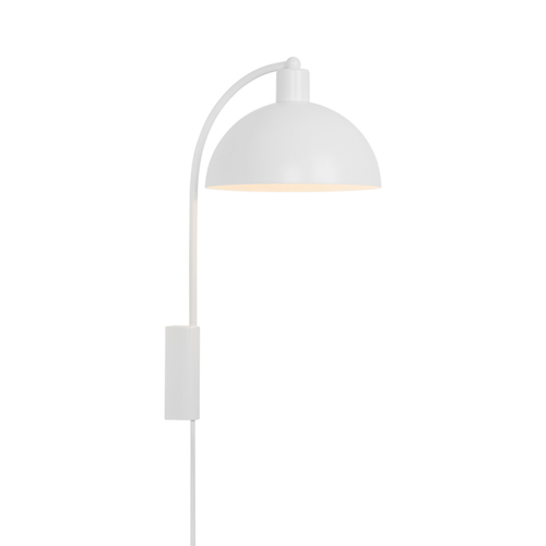 Kontrola ELLEN Nordlux E14 40W kovová bílá nástěnná lampa