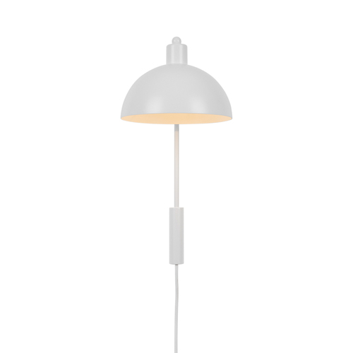 Kontrola ELLEN Nordlux E14 40W kovová bílá nástěnná lampa