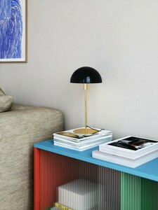 Stolní lampa Nordlux Ellen 20, mosaz s černým stínítkem, E14, výška 40 cm small 1