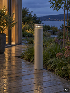 Osvětlovací sloupek Stavanger 5008 LED 12,2 W NORLYS hliník RAL 9006, výška 95 cm small 1