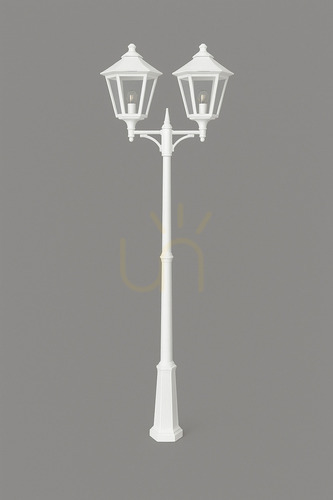 Kontrola Zahradní / parková lucerna IP54 LONDON BIG 492WH 2 x E27 bílá - prémiová NORLYS.