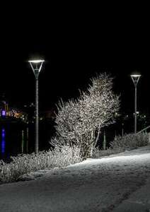 Hlavice Zahradní Lucerny NICE 5001AL Hliník RAL 9006 LED 4000K Norlys small 5