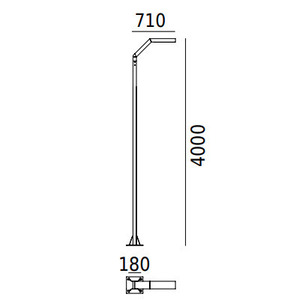 Trysil 1085 Hliník 9006 400cm 17W 4000K Zahradní/parkové svítidlo Norlys small 1