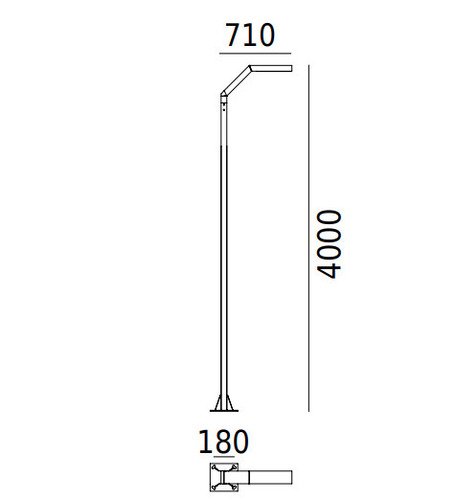 Kontrola Trysil 1091 Graphite 7016 400cm 12,2W zahradní lucerna Norlys