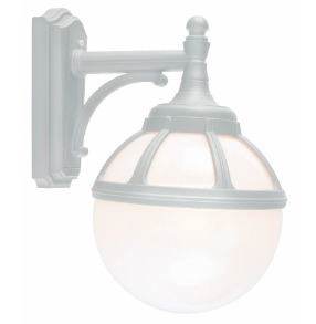 Kontrola BOLOGNA 311W E27 White RAL9003 Venkovní nástěnná lampa Norlys Sphere.