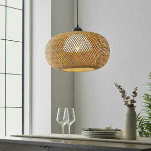 Závěsná lampa Endon Bali černá ratanová E27 101572 small 4