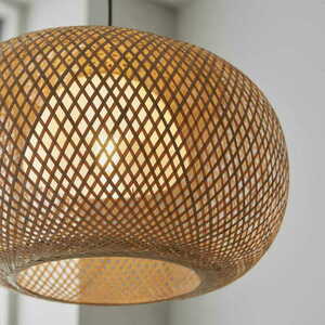 Závěsná lampa Endon Bali černá ratanová E27 101572 small 6