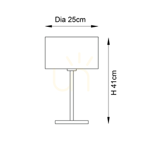 Stolní lampa Endon Longshore černá E27 41 cm small 7