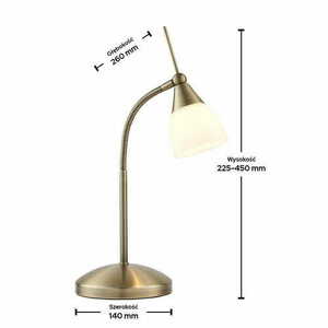 Stojací lampa Endon mosaz/bílá G9 LED 652-TLAN small 2