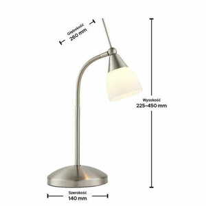 Stojací lampa Endon nikl/bílá G9 LED 26 cm 652-TLSC small 2