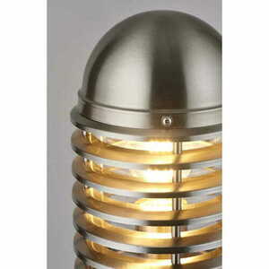 Venkovní stojací lampa Endon Louvre nikl IP44 65 cm E27 small 1
