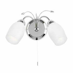 Nástěnné svítidlo Endon Meadow chrom/bílé 2xE14 LED 2007-2WBCH small 2