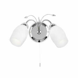 Nástěnné svítidlo Endon Meadow chrom/bílé 2xE14 LED 2007-2WBCH small 0