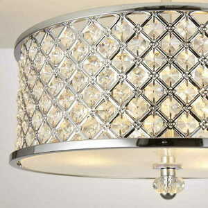 Stropní svítidlo Endon Hudson 3xE27 chrom křišťálové 40,5 cm small 2