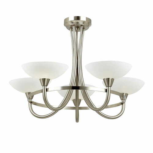 Kontrola Stropní svítidlo Endon Cagney 5 ramenné nikl/bílé LED 46 cm