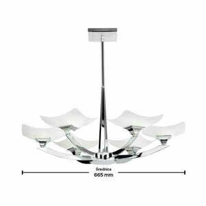 Stropní svítidlo Endon Ayres 6x G9 chrom/bílá, 66,5 cm small 2
