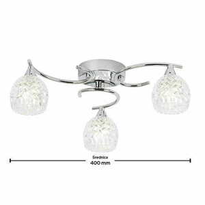 Stropní svítidlo Endon Boyer 3xG9 chrom/průhledné 40 cm small 2