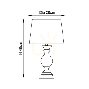 Stolní lampa Endon Marsham MARSHAM-TLIV, slonová kost, E14, 48 cm small 5