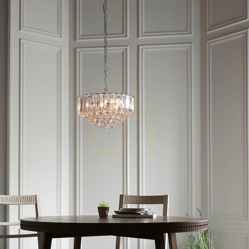 Kontrola Závěsná lampa Endon Fargo chrom 3x E14 39 cm FARGO-14CH