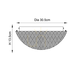 Stropní svítidlo Endon Chryla 60103 chrom a křišťál, 3×G9, IP44, 30,5 cm small 7