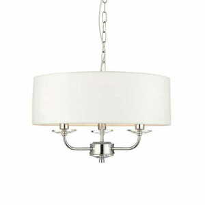 Závěsná lampa Endon Nixon 60129 bílá/chrom 3xE14 small 3