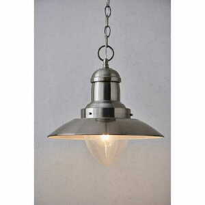 Závěsná lampa Endon Mendip 60799 stříbrná sklo ocel E27 40W small 1