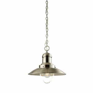 Závěsná lampa Endon Mendip 60799 stříbrná sklo ocel E27 40W small 0