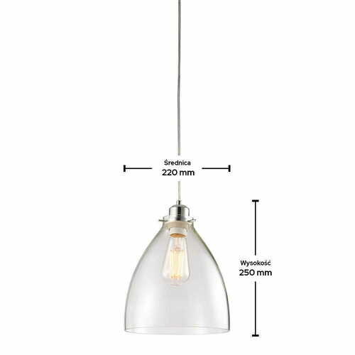 Kontrola Stínidlo Endon Elstow chromové sklo 22 cm E27 60874