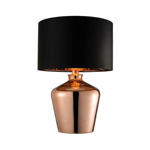 Kontrola Stojací lampa Endon Waldorf černá/měděná E27 61149