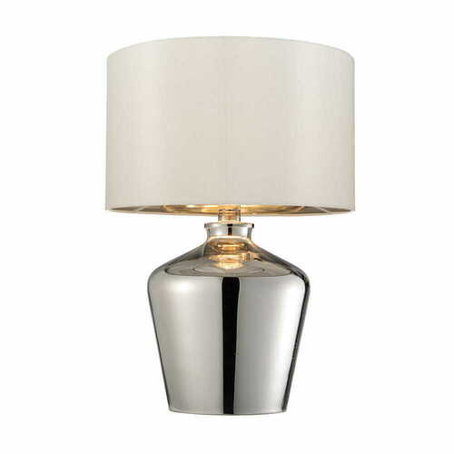 Kontrola Stojací lampa Endon Waldorf bílá chrom E27 47 cm