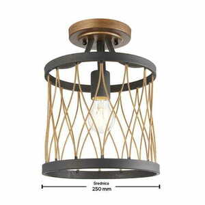 Stropní svítidlo Endon Heston 61497 černé vintage ocelové E27 small 1