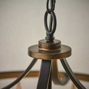 Závěsné svítidlo Endon Heston 61498 5× E27 černé s rustikálním bronzem Ø52 cm small 5