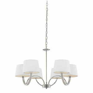 Závěsná lampa Endon Macy 61709 bílá chrom 6xE14 small 0