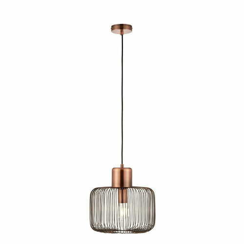 Kontrola Závěsná lampa Endon Nicola 68986 měď E27 30 cm
