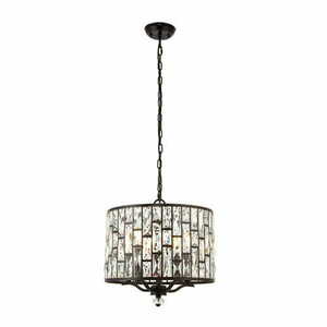 Závěsná lampa Endon Belle 5 světel hnědá křišťálová E14 small 1