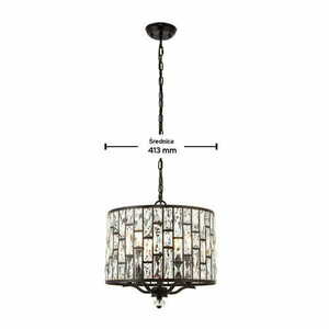 Závěsná lampa Endon Belle 5 světel hnědá křišťálová E14 small 2