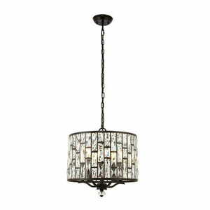 Závěsná lampa Endon Belle 5 světel hnědá křišťálová E14 small 3