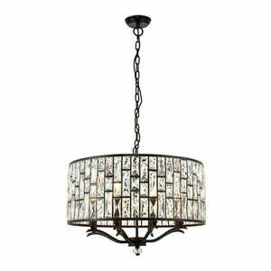 Přívěsek světla Endon Belle 69391 hnědý křišťál 8xE14 LED stmívatelné 62 cm small 5