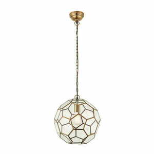 Závěsná lampa Endon Miele 69784 mosazná skleněná E27 dimmable small 0