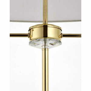 Stojací lampa Endon Nixon 70563 bílá/zlatá mosaz 2xE14 157 cm small 1