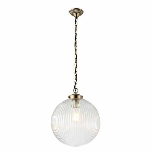 Kontrola Závěsná lampa Endon Brydon 71124 mosazné sklo E27 1x10W
